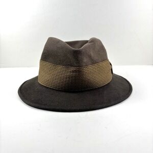 Champ Fedora Hat Mens Brown Vintage Feel the Felt Shonfields‎ Muncie Indiana